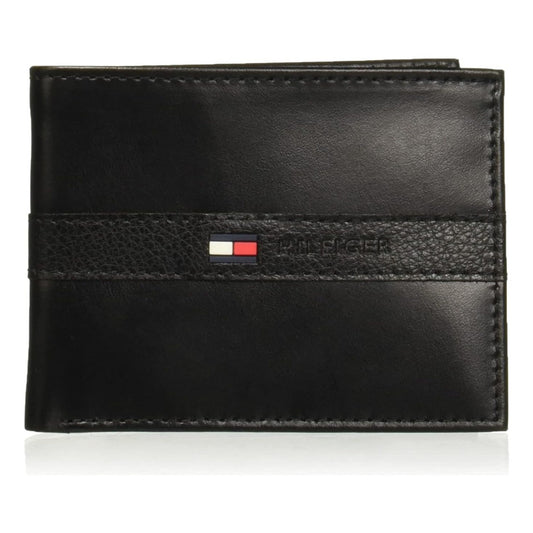 Cartera Original Tommy Hilfiger Franja Negro Con Tarjetero