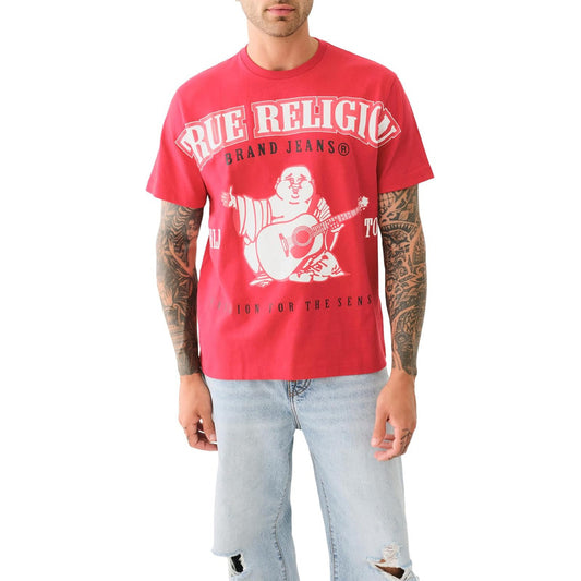 Playera True Religion Relxed Exagerated Rojo Algodon 108544